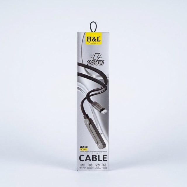 Cable USB-C con soporte plegable